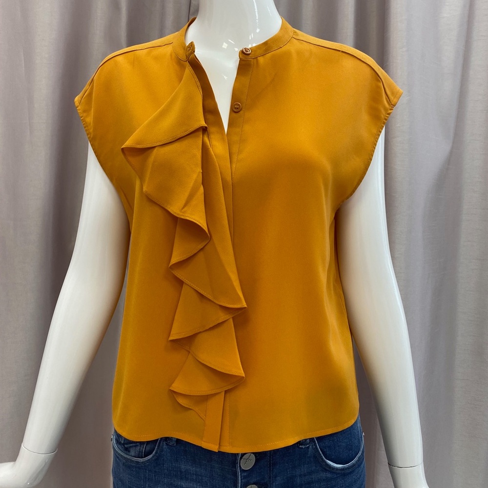 Golden Cap Sleeve Blouse
